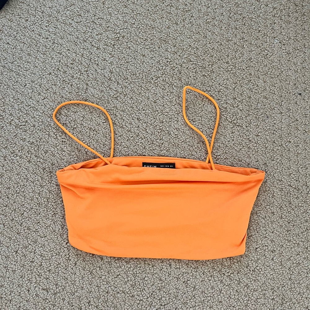 Bright orange crop top from Shein